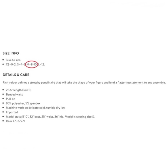 Laundry by Shelli Segal Velour Pencil Skirt Beet Medium (8-10) - Picture 6 of 7